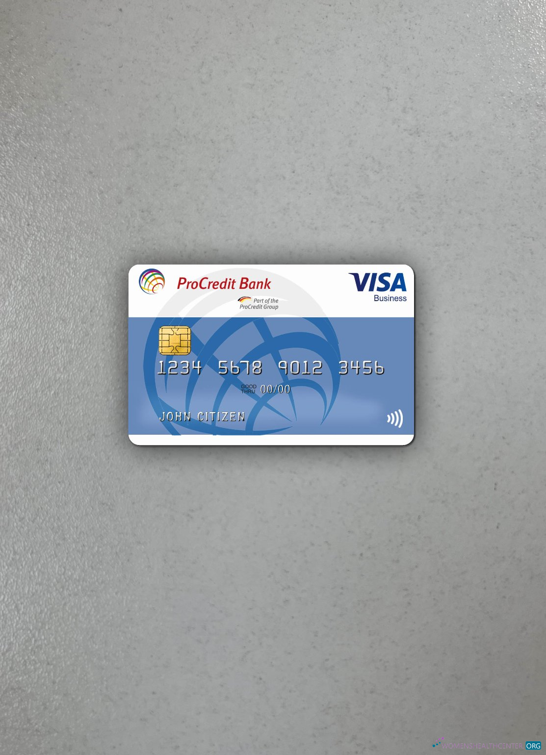 Download Germany ProCredit Bank VISA Business photolook front Photoshop template